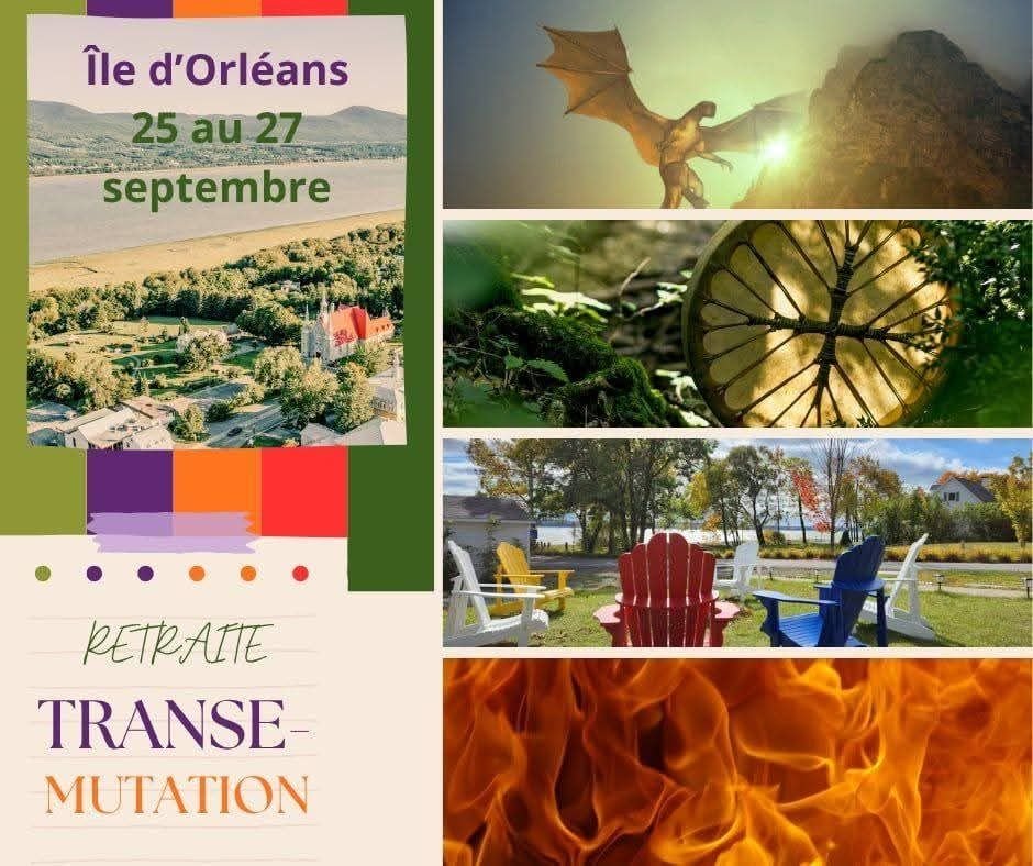 Affiche de la retraite Transe-Mutation à l'Île d'Orléans